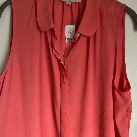 LOFT Tank Top - Scallop Trim - Large - Picture 3 of 4